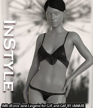 InStyle JMR DForce Jane Lingerie For G3F And G8F 3D Figure Assets