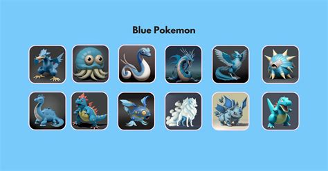 +30 Blue Pokemon Explained (3D Images ) - Eggradients.com