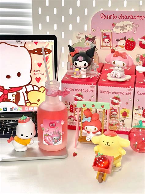 Sanrio Miniso Strawberry Farm Blind Box Figures Jellykawaii