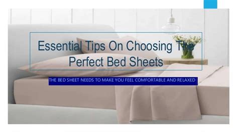 Essential Tips On Choosing The Perfect Bed Sheets Planet Linen Pptx