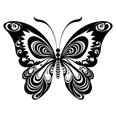 Butterfly Tattoo Totem Vector Icon Illusions Pattern Wings 24766939