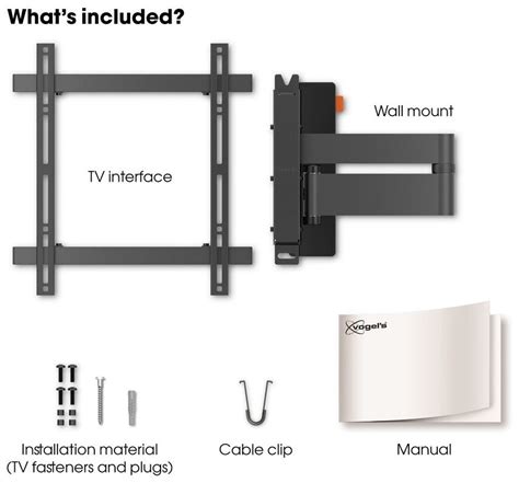 Vogel S Wall Schwenkbare Tv Wandhalterung Schwarz Bei Boomstore