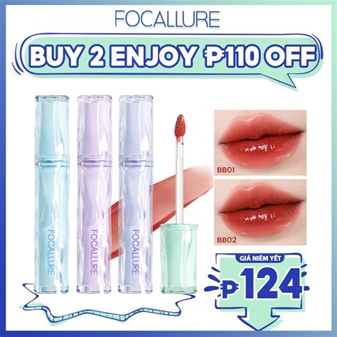 Focallure Pro Juicy Jelly Watery Lip Tint Glossy Plump High Pigment