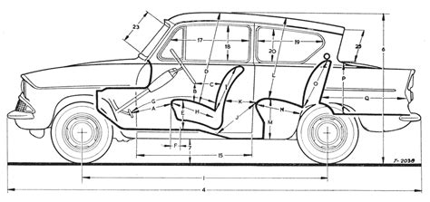 Ford Anglia 105E Blueprint - Download free blueprint for 3D modeling