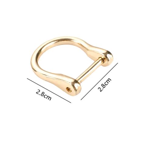 DETACHABLE REMOVABLE OPEN Screw D Ring Buckle Shackle Clasp Leather