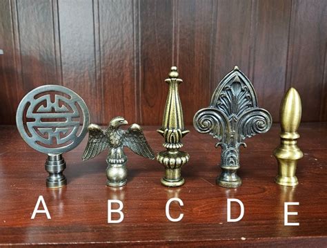 Antique Brass Finials, Vintage Lamp Finials, Lampshade Toppers, Home ...