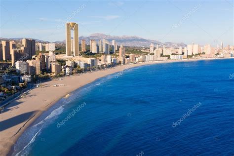 Benidorm Alicante Skyline Vista Aérea De La Playa De Poniente