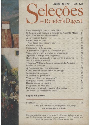 Sebo Do Messias Revista Sele Es Do Reader S Digest Ano Agosto