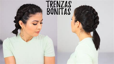 Peinados Con Trenzas Para Cabello Corto Faciles Y Rapidos Bessy Dressy Youtube