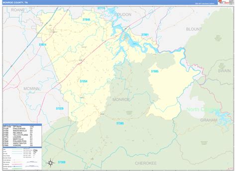 Digital Maps of Monroe County Tennessee - marketmaps.com