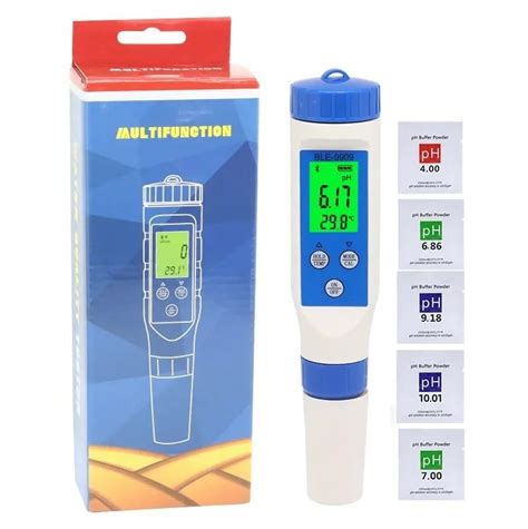 Buy AlphaDesignLuxe 5 In 1 PH Meter With Bluetooth High Accuracy