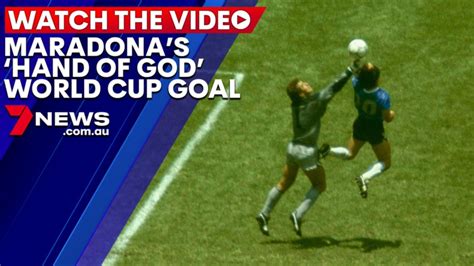 Maradona's 'Hand of God' goal from 1986 World Cup | 7NEWS