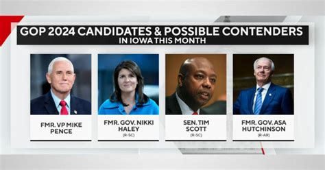 2024 Republican Presidential Contenders Focus On Iowa Cbs News