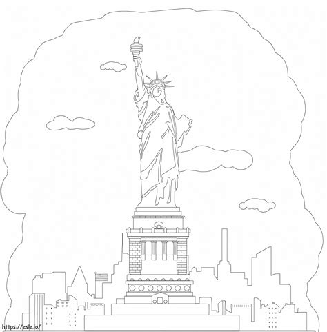 Statue Of Liberty 2 coloring page