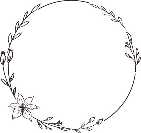 Simple Flower Wreath Png Deals Dakora Co