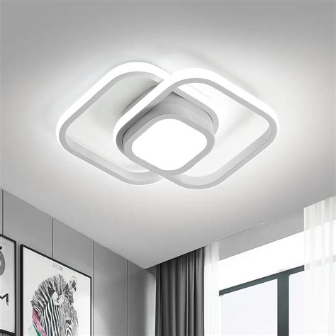 Delaveek Plafonnier Led Moderne Lampe De Plafond Led Carr W En