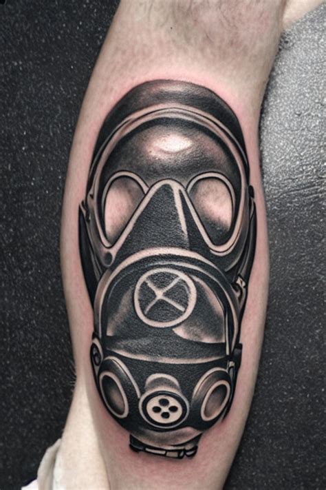 gas mask zombie tattoos  gas mask tattoo designs  men breath