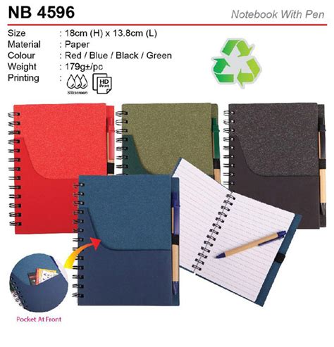 Eco Notebook with Pen (NB4596) - IT Gifts Marketing