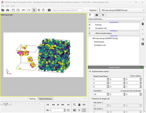 Remote Rendering Tutorial — Ovito User Manual 3100 Documentation