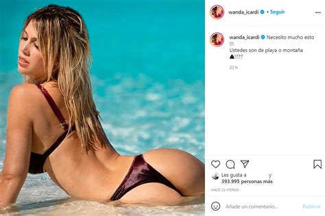 Wanda Nara se adelantó a la primavera europea con una foto en bikini Necesito mucho esto
