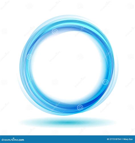 Abstract Vector Background Wavy Blue Circle Circle Lines Blue Circles