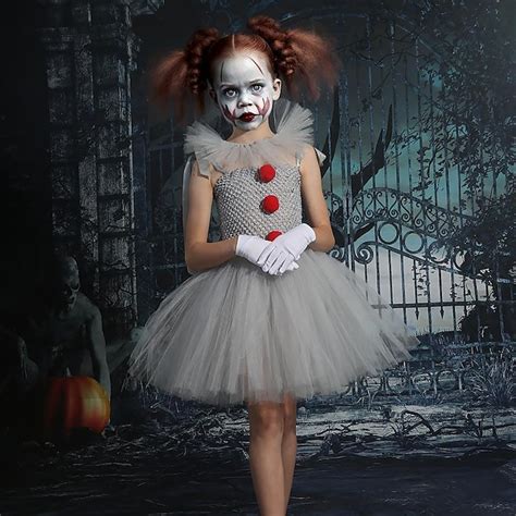 It Clown Pennywise Carnival Costume Dress Cosplay Costume Tutu Kid's ...