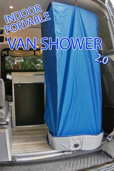 Sprinter Van Indoor Shower Enclosure And Pan Portable And Easy