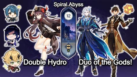 C1 Hutao Double Hydro And C1 Neuvillette X Zhongli DUO Genshin