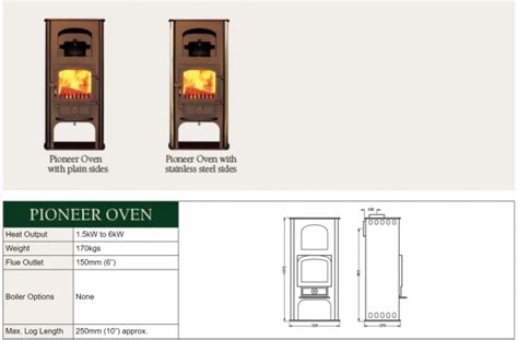 Clearview Pioneer Oven Multifuel Stove In Black