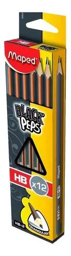 Lapiz Maped Black Peps Grafito Graduado Cajita 12 Unid MercadoLibre