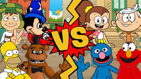 M U G E N Battles Homer El Chavo Wizard Mickey Mouse Freddy Fazbear