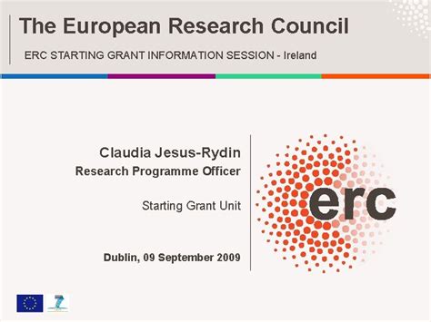 The European Research Council Erc Starting Grant Information