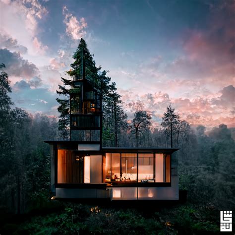 Forest house (modern architecture) on Behance