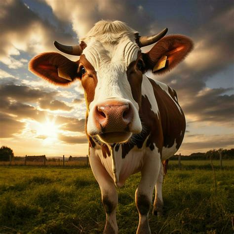 photo of Cow full shot high quality hdr 16k ultra hd 30698470 Stock ...