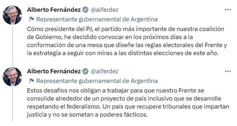 Alberto Fern Ndez Convoc A La Mesa Pol Tica Del Frente De Todos