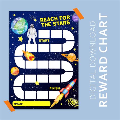 Digital Download Space Rocket Reward Chart Etsy