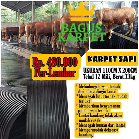 Jual Baguskarpet Karpet Karet Hewan Lembaran Alas Sapi Kuda Uk X