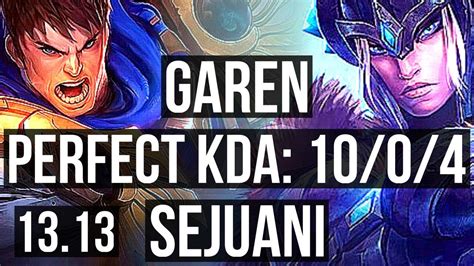 GAREN Vs SEJUANI JNG 10 0 4 800 Games Legendary 1 3M Mastery