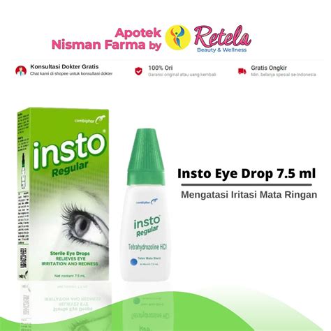 Jual Insto Reguler Eye Drops 15 Ml Obat Mata Merah Obat Tetes Mata Mata Merah Shopee