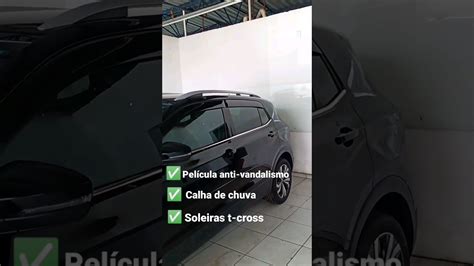 aplicação de Insulfilm anti vandalismo calha de chuva e soleira nessa t