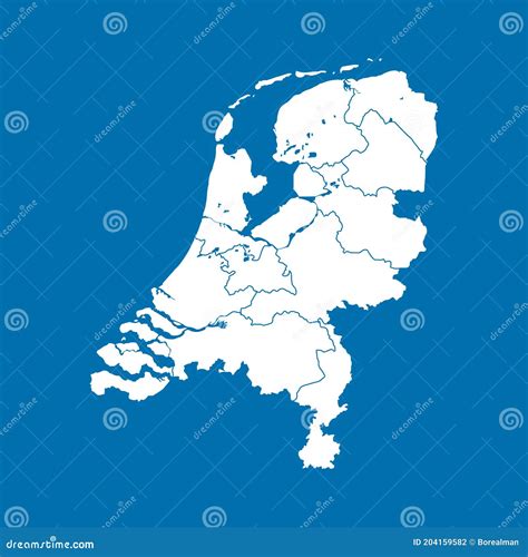 Kaart Van Nederland Vector Illustratie Illustration Of Land 204159582