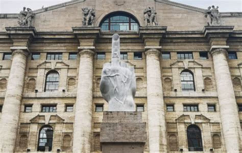 The Love Statue Piazza Affari Milan Wanderinitaly