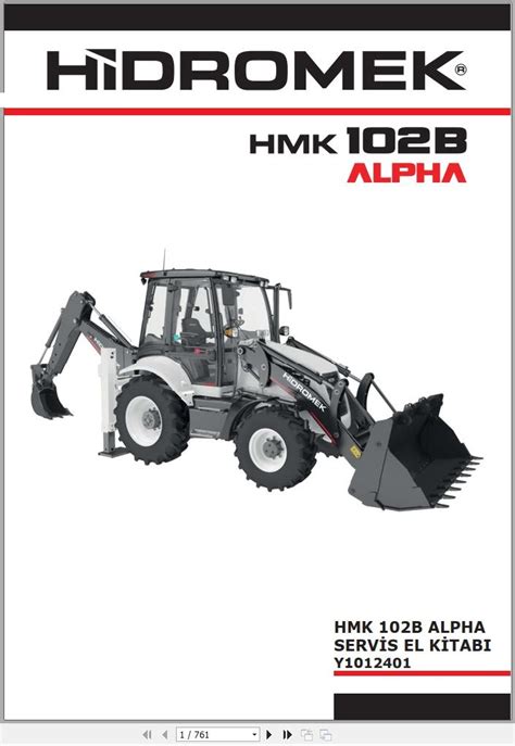 Hidromek Backhoe Loader Hmk B Alpha Service Manual Tr Auto Repair