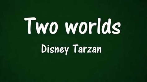 Two worlds - Disney Tarzan - YouTube Music