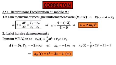 Terminale S Cinématique d un point exercice corrigé N2 YouTube
