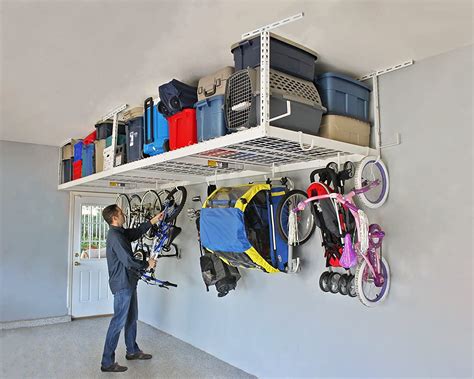 15 Super Useful Overhead Garage Storage Racks | Storables