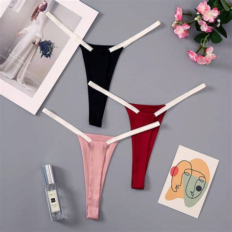 M184 Women S One Piece Sexy Underwear Bikini Thin Ribbon Invisible Fit T Back G String Shopee