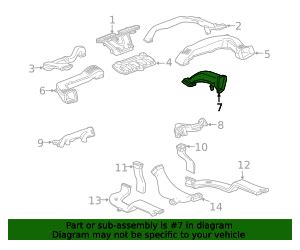 2017 2023 GMC Acadia Instrument Panel Air Outlet Duct 84037793