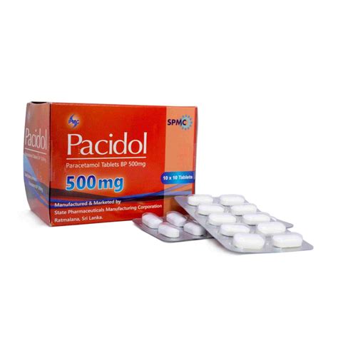 Pacidol Tablets Bp 500 Mg Paracetamol Tablets Bp 500 Mg Blister