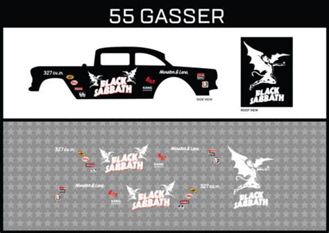 Hot Wheels Gasser Black Sabbath Waterslide Printed White First Decals EBay